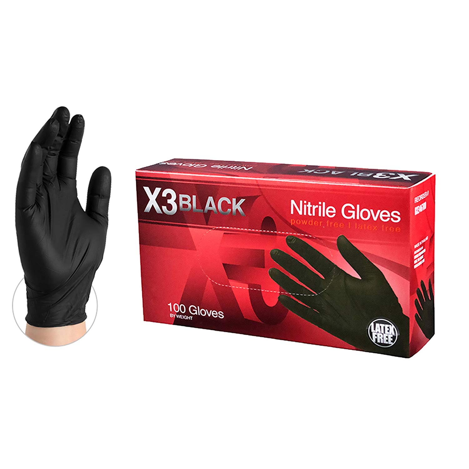 Black Nitrile Industrial Glove - Small Box/100